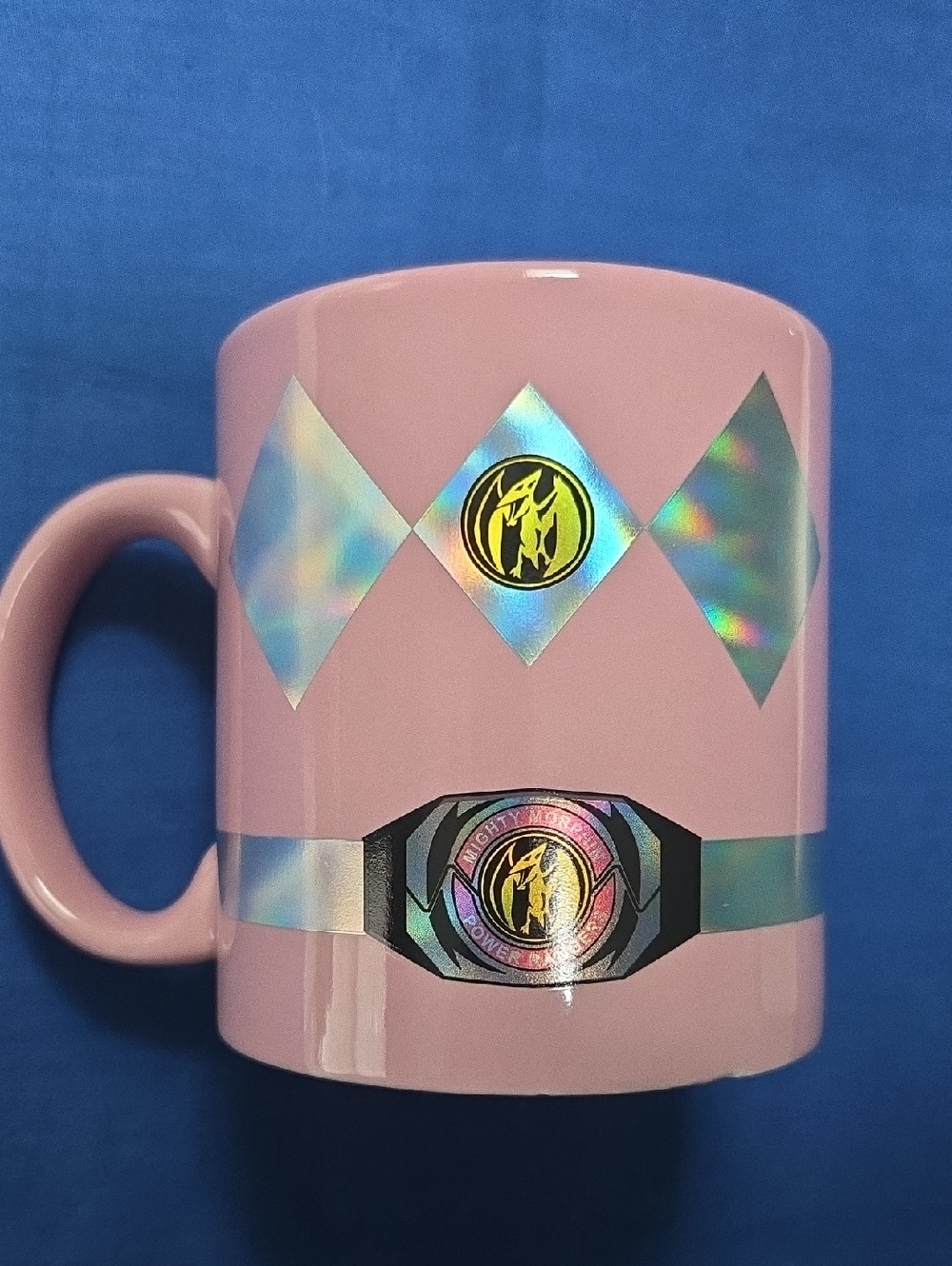 Vintage Pink Holographic Power Ranger Inspired Mug